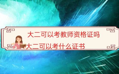 大二可以考教师资格证吗（大二可以考什么证书）